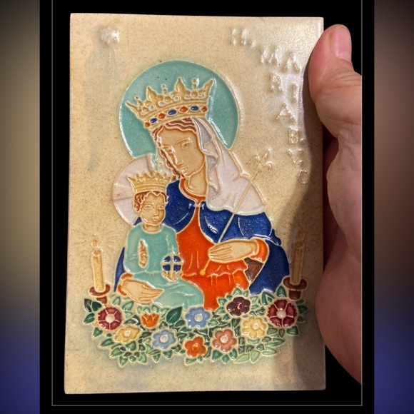Weststraven Other - Colorful Religious Ceramic Art Plaque